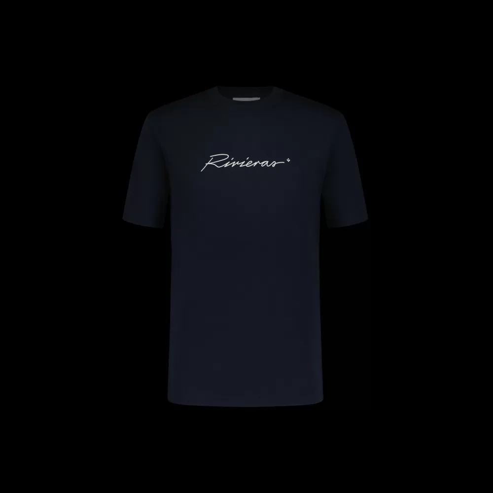 Online Rivieras PACK OF 2 NAVY SCREEN PRINTED TEE SHIRTS